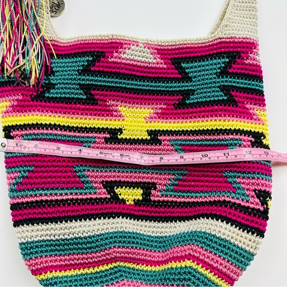 The Sak Hand Crocheted Colorful Southwestern Print Purse - Picture 8 of 11